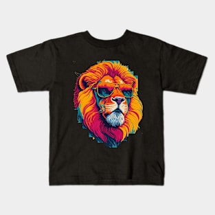 Cool Lion Art Kids T-Shirt